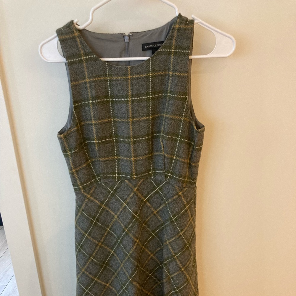 Banana Republic Tartan Wool Dress